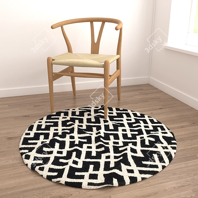 Versatile Round Carpets Set 3D model image 4