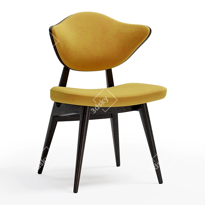 Modern Velvet H Chair 3D model image 1