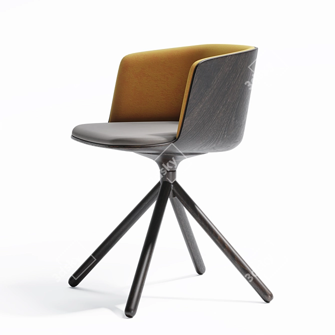 Wood Zenith: Modern CUT Chair 3D model image 2