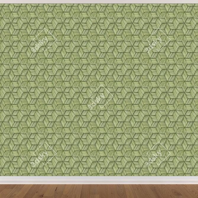Seamless Wallpaper Set 1613 (3 Colors) 3D model image 4