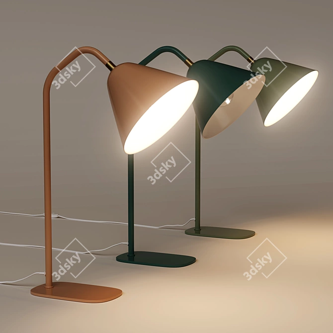 Modern Metal Table Lamp Copita 3D model image 3
