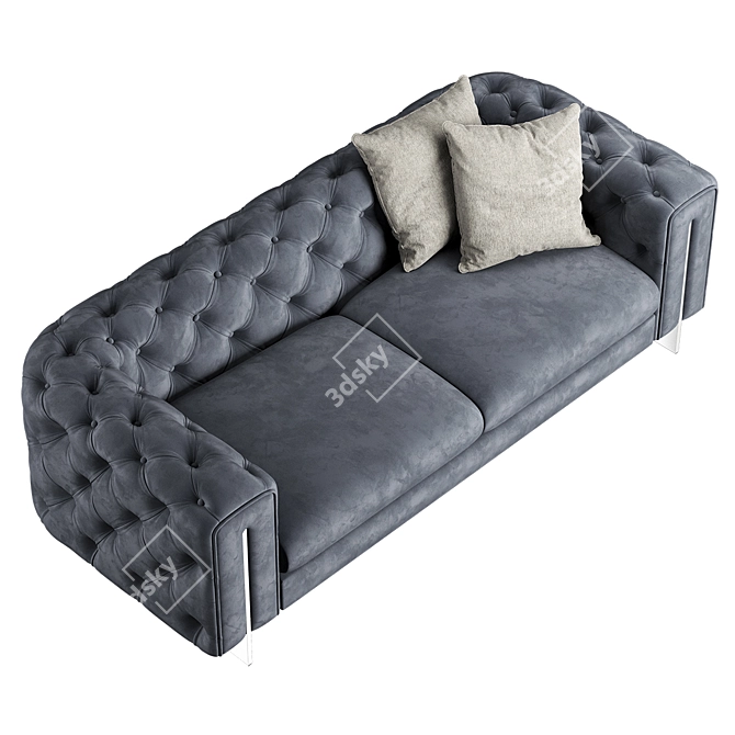 Vincent Contemporary Sofa: Sleek and Stylish 3D model image 3