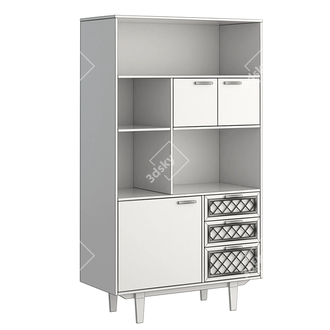 Croisille Bookcase - Vintage Elegance for Your Home 3D model image 2