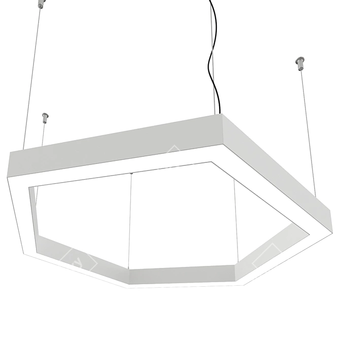 Hexagon Segment Board 984x852mm 3D model image 3