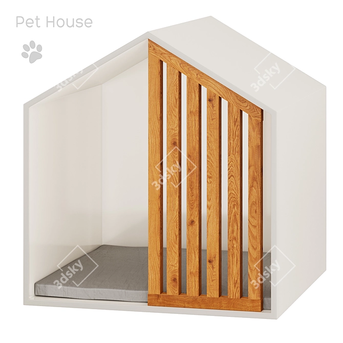 Cozy Pet Home for Cats & Small Dogs 3D model image 1
