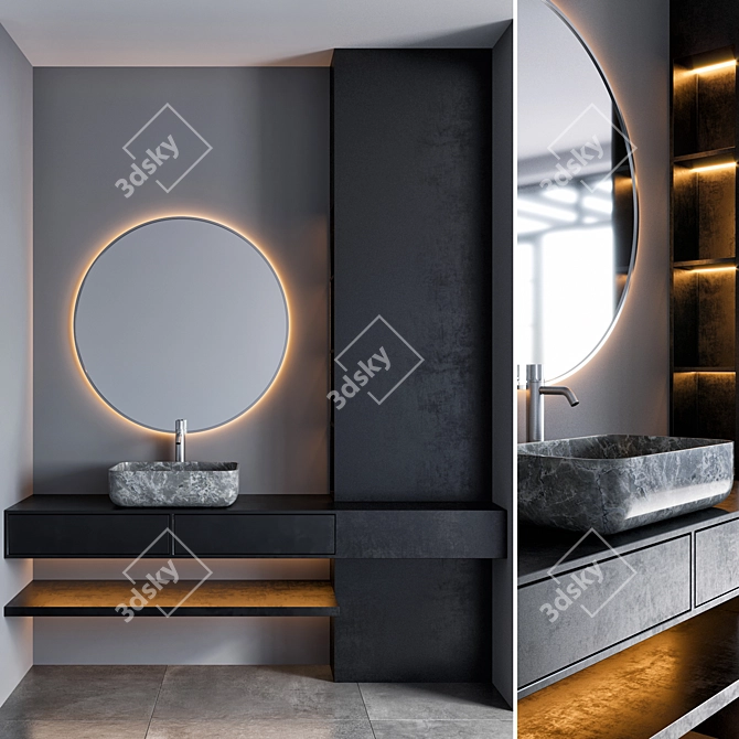 Quadro Modo Bathroom Furniture Set 3D model image 1