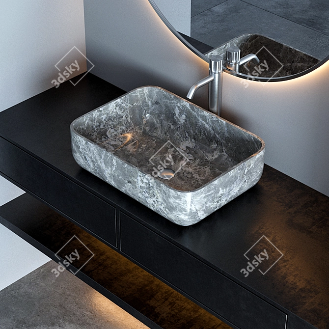 Quadro Modo Bathroom Furniture Set 3D model image 3