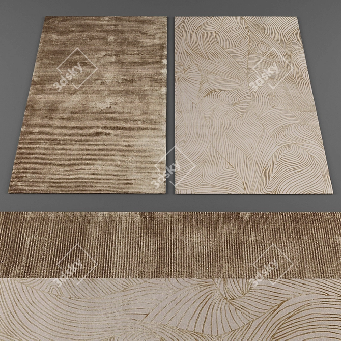 Decorative Rugs Collection 3D model image 3