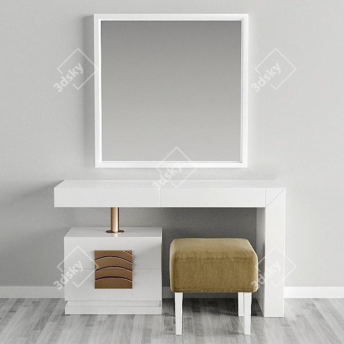 Elegant Franco Dressing Table 3D model image 2