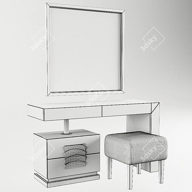 Elegant Franco Dressing Table 3D model image 3