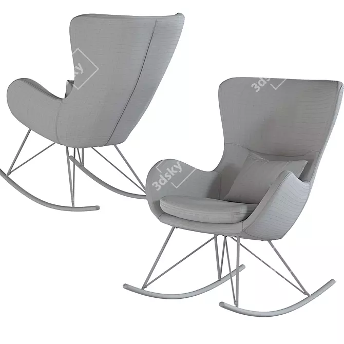 Lux Velvet Wing Rocker 3D model image 19