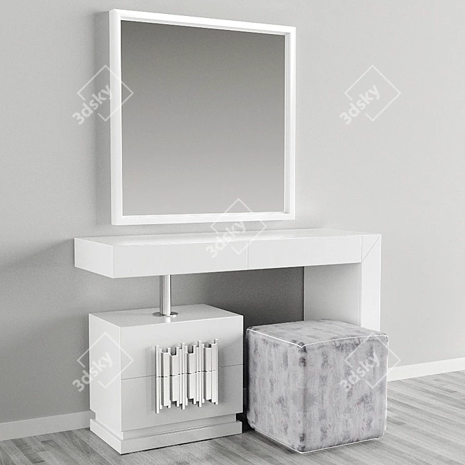 Elegant Dressing Table Set 3D model image 1