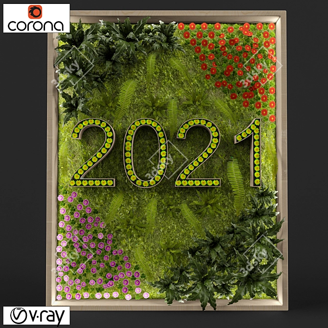 EcoGreen Vertical Garden 3D model image 5