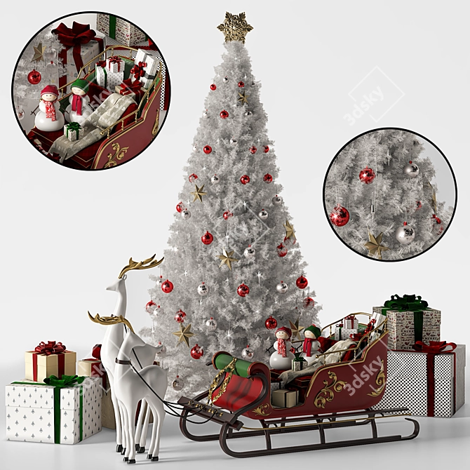 Festive 2015 Christmas Tree 3D model image 1