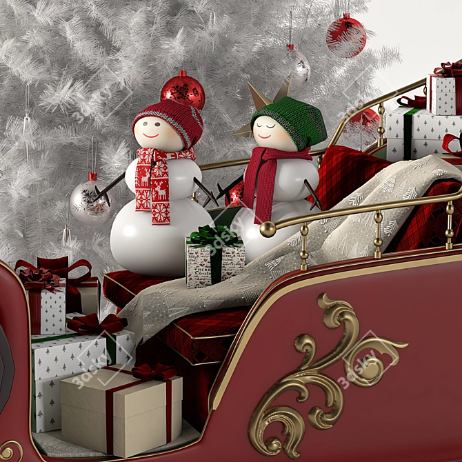 Festive 2015 Christmas Tree 3D model image 4