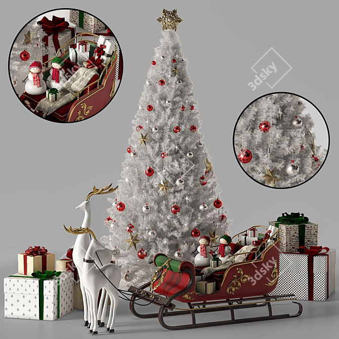 Festive 2015 Christmas Tree 3D model image 6