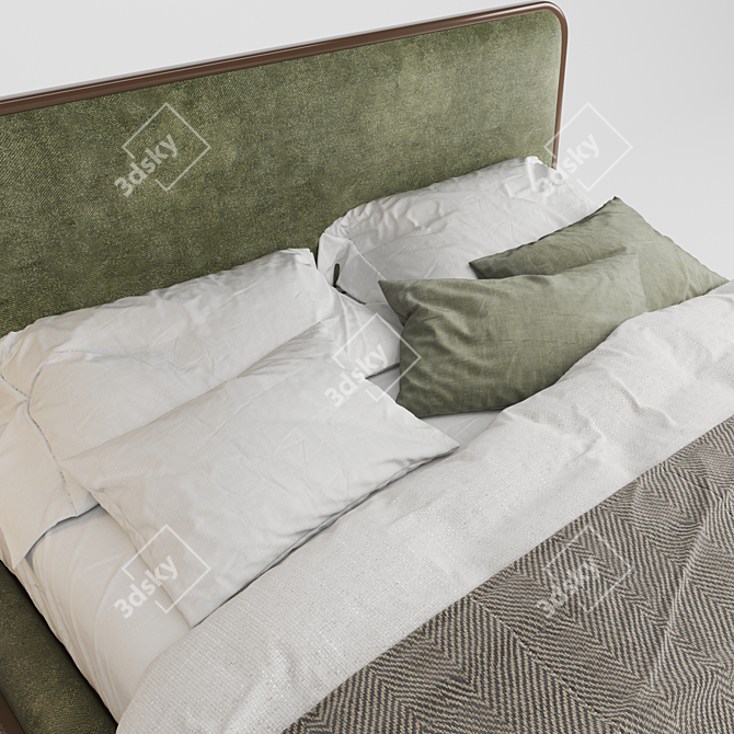 Elegant Amante Bed by Pianca 3D model image 3