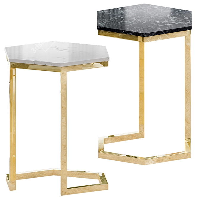 Margaux Laptop Table: Sleek and Functional 3D model image 3