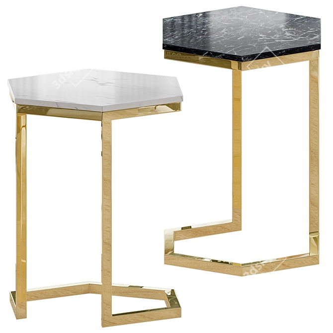 Margaux Laptop Table: Sleek and Functional 3D model image 4