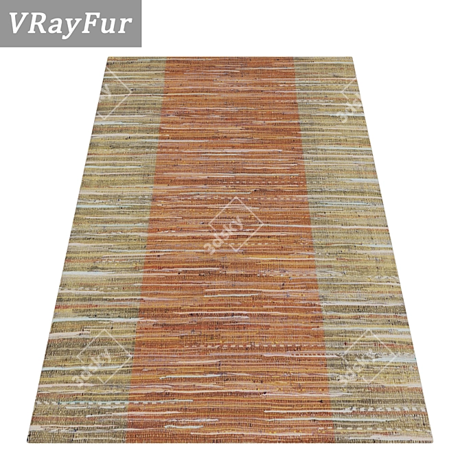 Luxurious Carpet Set with High-Quality Textures 3D model image 2