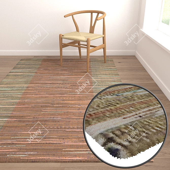 Luxurious Carpet Set with High-Quality Textures 3D model image 5