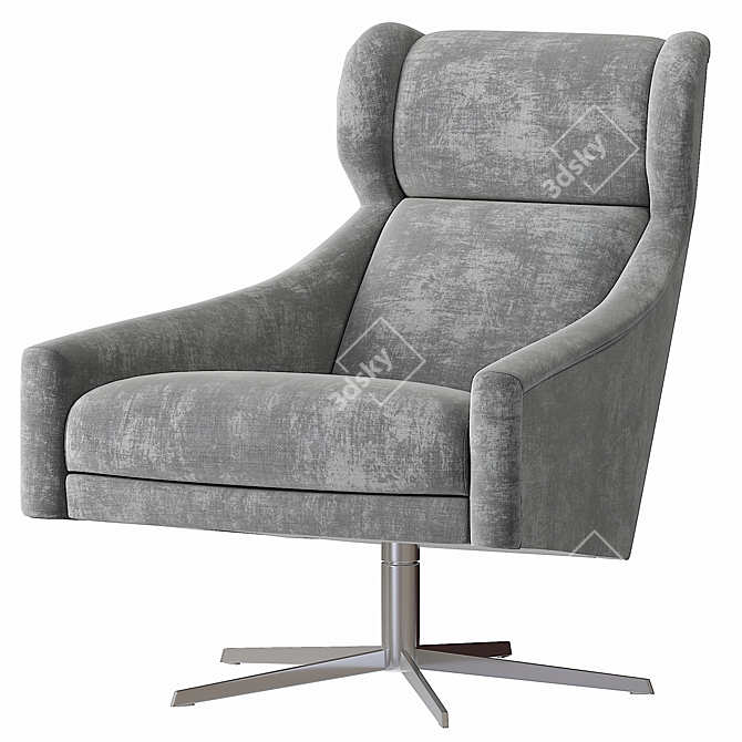 Elegant Nara Swivel Chair 3D model image 1