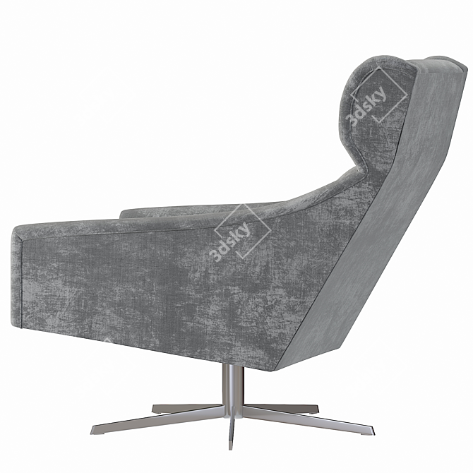 Elegant Nara Swivel Chair 3D model image 2