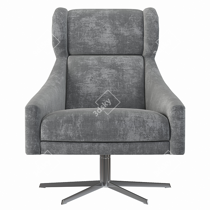 Elegant Nara Swivel Chair 3D model image 4