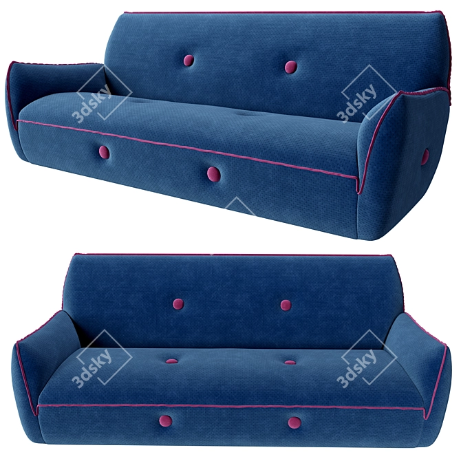 Explosion of Color: Egoitaliano's Yuki Sofa! 3D model image 1