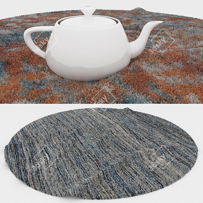 Round Carpet Set: Versatile and Stylish! 3D model image 3