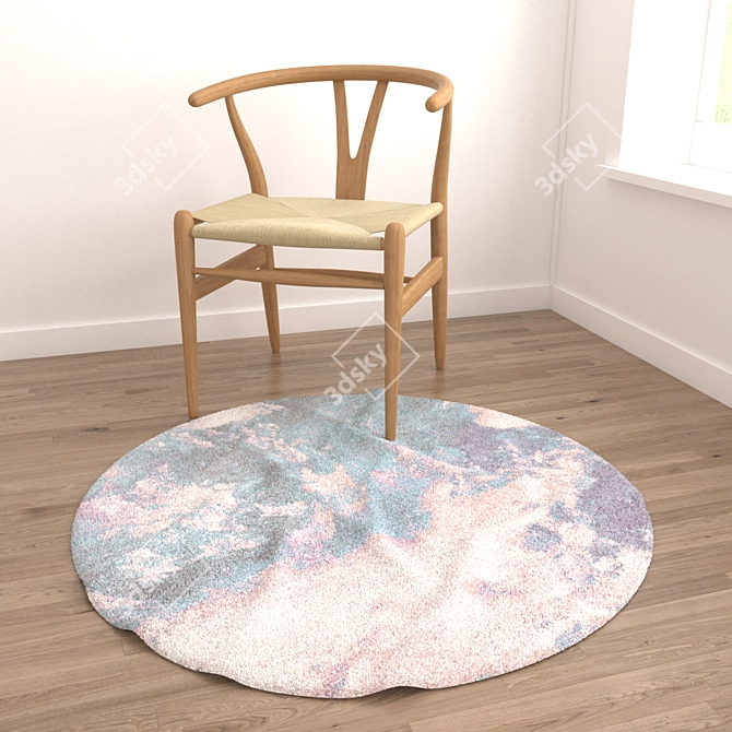 Versatile Round Carpets Set 3D model image 4