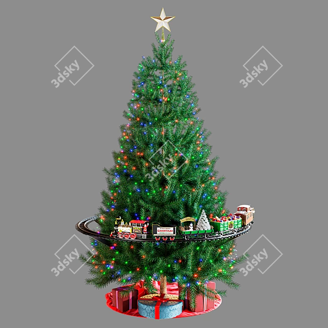 Holiday Tree Train: Festive Lights & Sounds 3D model image 10