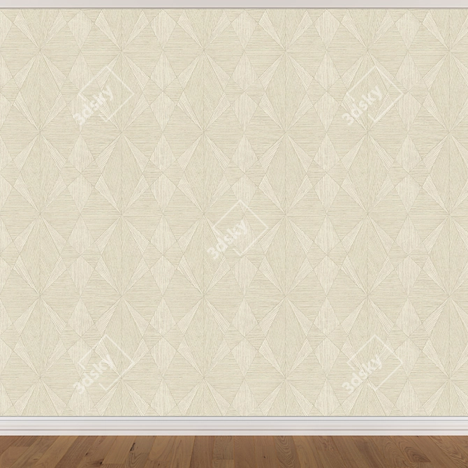 Seamless Wallpaper Set - 3 Colors 3D model image 2