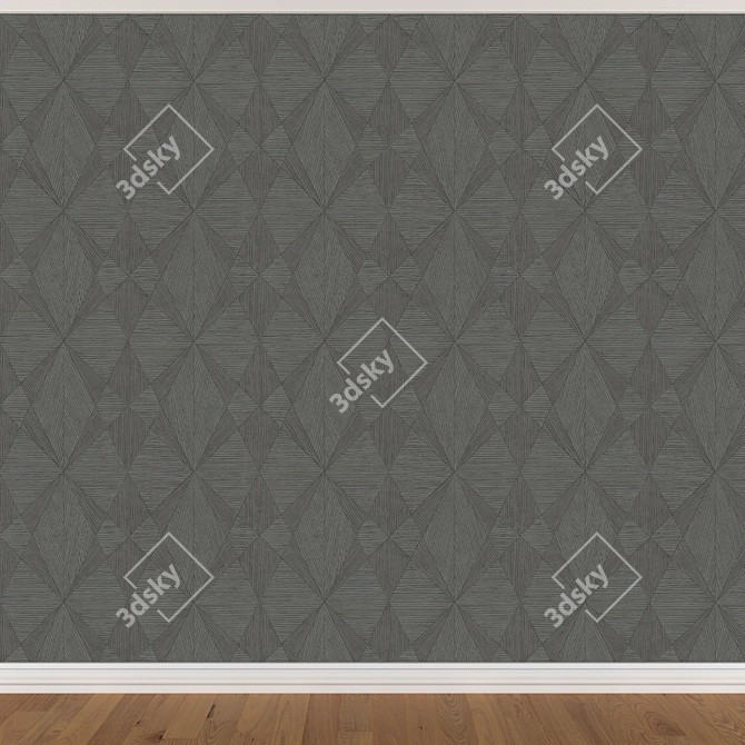 Seamless Wallpaper Set - 3 Colors 3D model image 3