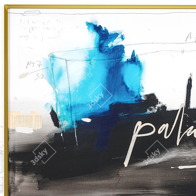 Palabras Canvas Framed Art 3D model image 2