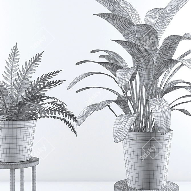 Botanical Oasis: A Vibrant Plant Collection 3D model image 3