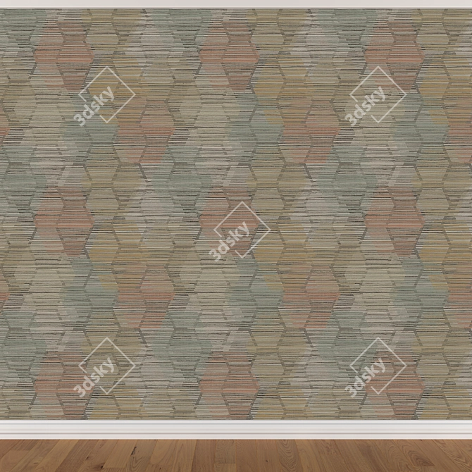 Seamless Wallpaper Set - 3 Colors 3D model image 3