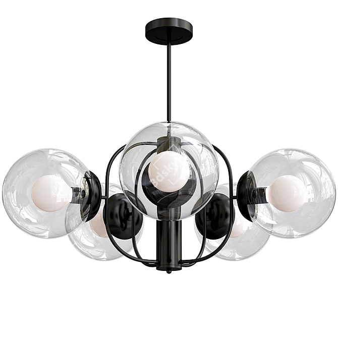 Industrial Loft Style Chandelier 3D model image 2