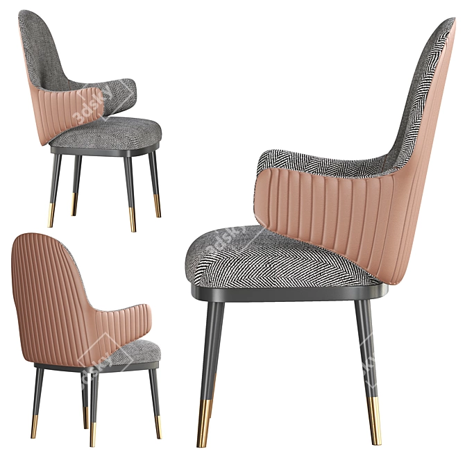 Elegant Armchair: Diva Collection 3D model image 2
