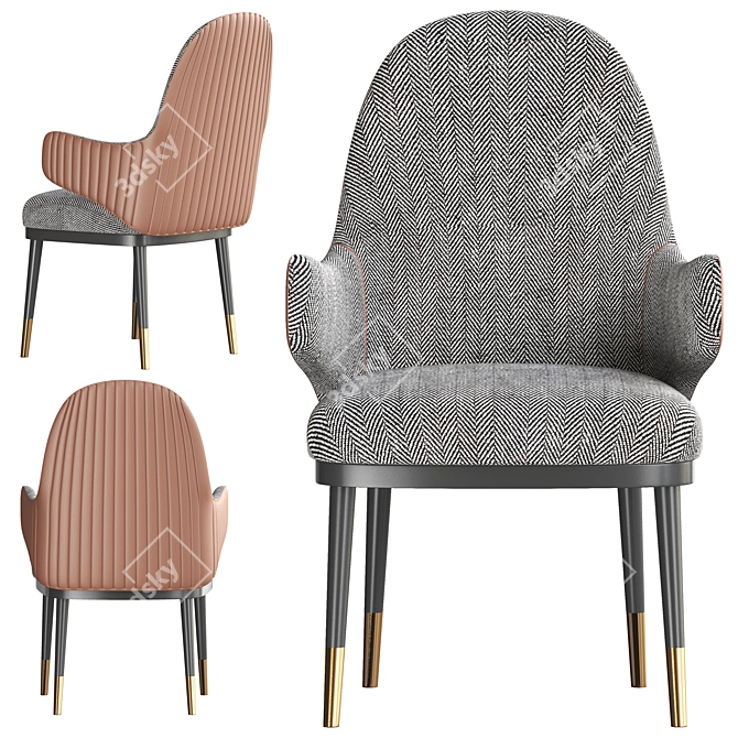 Elegant Armchair: Diva Collection 3D model image 3