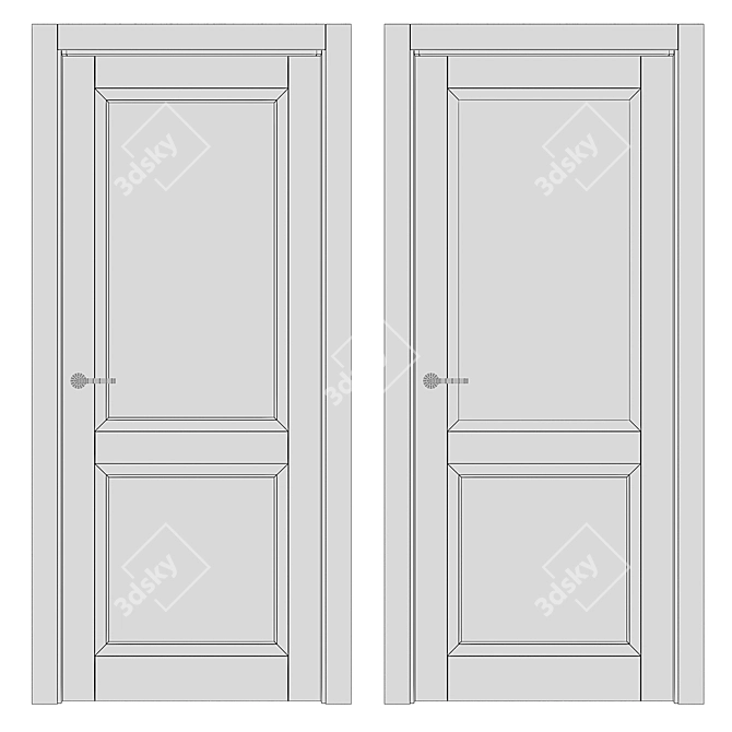 Elegant DORIAN doors OPERA Collection 3D model image 2