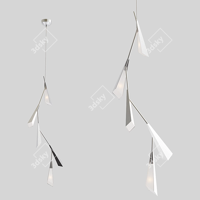 Modern LED Pendant Light: Quill 3D model image 1