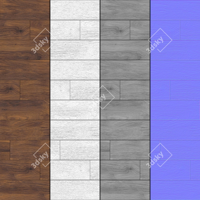 Seamless 4k Wood Texture 3D model image 4