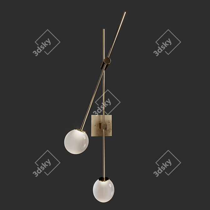 Elegant Tour Lighting Sconce 3D model image 1