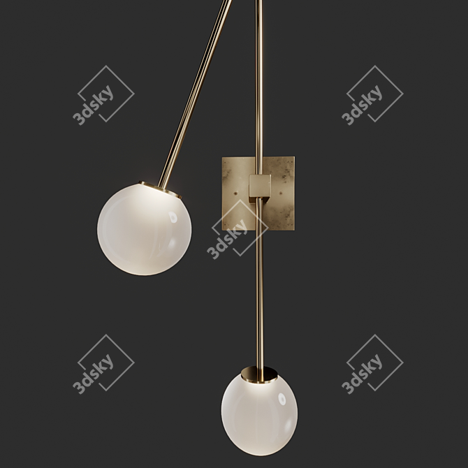 Elegant Tour Lighting Sconce 3D model image 2