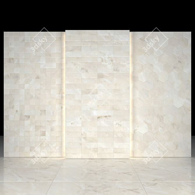 Elegant Secret White Marble 3D model image 3