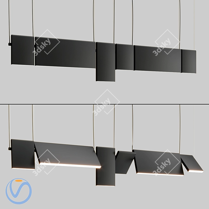 Axis Modular Light: Unique & Versatile Lighting 3D model image 1