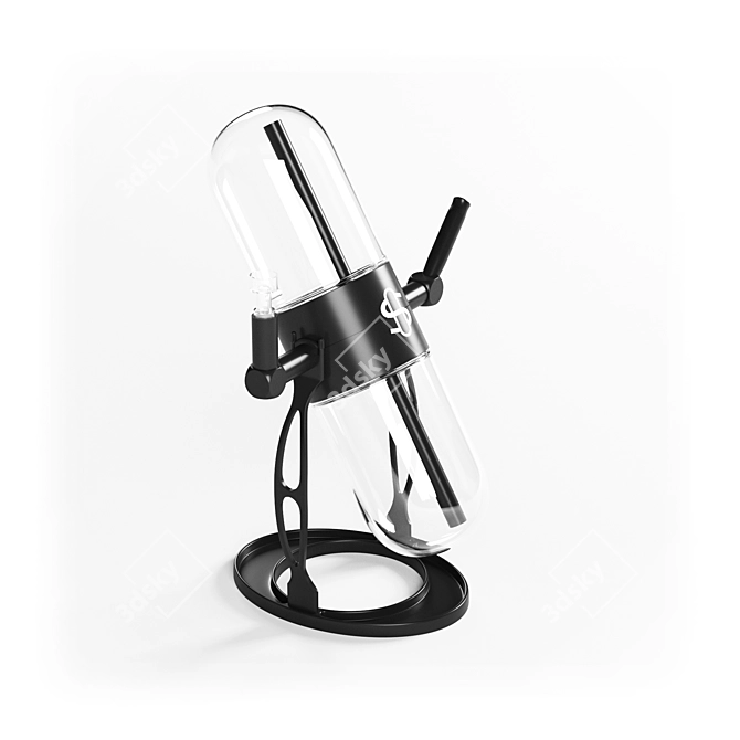 360° Kinetic Glass Gravity Hookah 3D model image 6