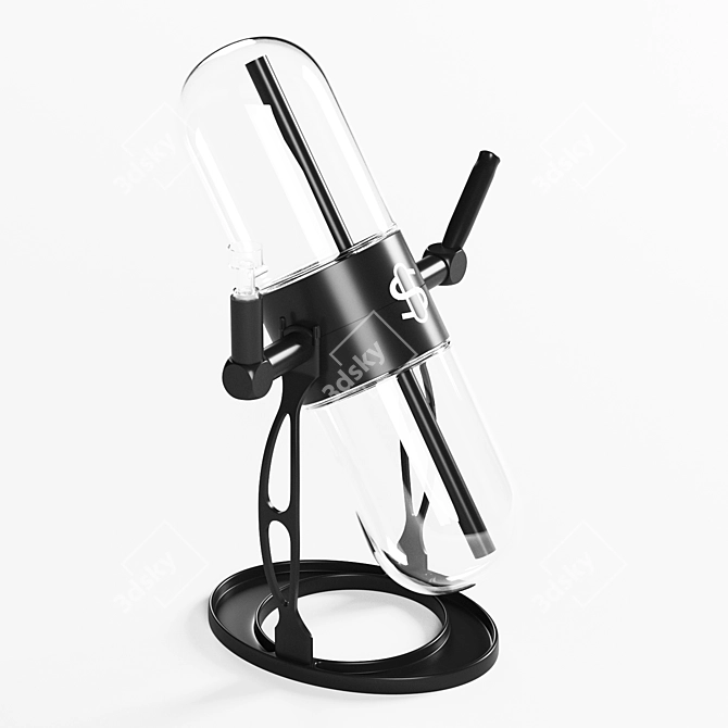 360° Kinetic Glass Gravity Hookah 3D model image 15