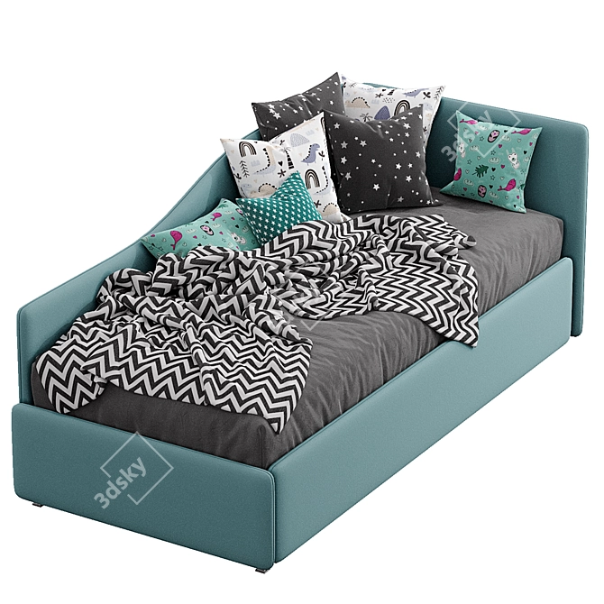 Titti 1 Single Bed: Stylish and Functional 3D model image 2